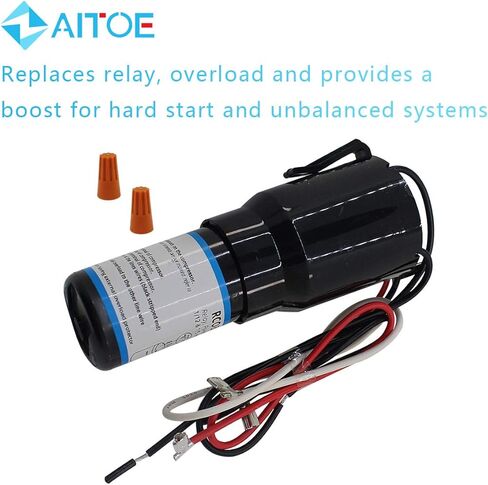 مجموعة البداية الصلبة RCO810 3 في 1 لمكثف البدء لثلاجات ومجمدات ومكثف التحميل الزائد المتوافق مع Supco، مُصنف من 1/12 إلى 1/5 HP-120V يستبدل RCO810، TJ90RCO810، AP4503019 in Kuwait