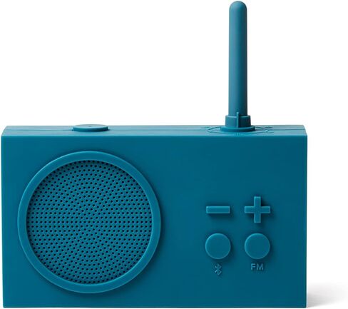 Lexon TYKHO 3 Wireless Bluetooth Speaker and FM Radio, Splashproof and Rechargeable - Black in Saudi Arabia