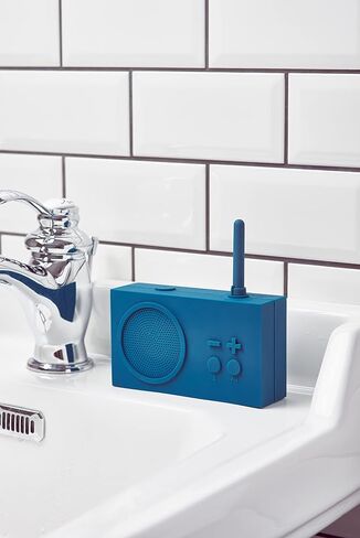 Lexon TYKHO 3 Wireless Bluetooth Speaker and FM Radio, Splashproof and Rechargeable - Black in Saudi Arabia