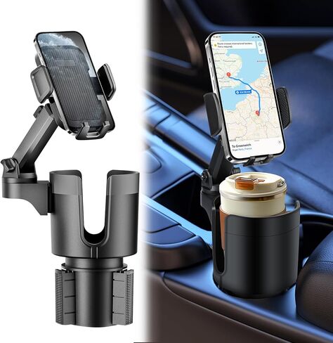 حامل كأس EEEKit للهاتف للسيارة، حامل هاتف 2 في 1 للسيارة، متوافق مع iPhone Samsung، والهاتف الذكي 4.0-7.2 بوصة in Kuwait