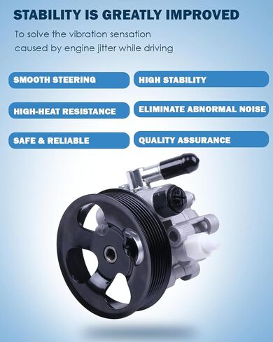 ECCPP Power Steering Pump fit for Toyota Avalon 2007 2008 2009 2010 2011 3.5L 3456CC V6 GAS DOHC Naturally Aspirated Replace #96-5498 in Saudi Arabia
