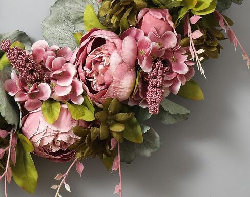 Wreaths for Front Door 24 inch Fall Wreaths Door Wreaths for Front Door with Peony Grapevine Base in Spring Summer Autumn Winter Wreaths for Indoor Outdoor in Saudi Arabia