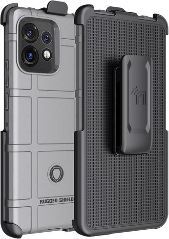 حافظة مزودة بمشبك لهاتف Motorola Edge Plus (2023)، وغطاء واقٍ ودرع متين من Nakedcellphone Special Ops التكتيكية و[سقاطة دوارة] وحافظة بمشبك حزام لهاتف Moto Edge+ 5G - أزرق داكن in Kuwait
