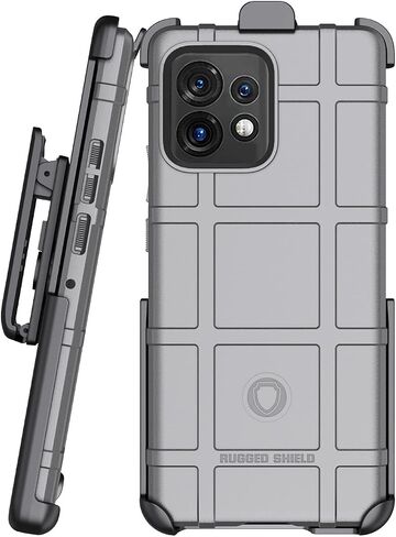 حافظة مزودة بمشبك لهاتف Motorola Edge Plus (2023)، وغطاء واقٍ ودرع متين من Nakedcellphone Special Ops التكتيكية و[سقاطة دوارة] وحافظة بمشبك حزام لهاتف Moto Edge+ 5G - أزرق داكن in Kuwait