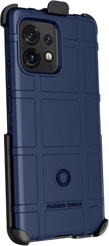 حافظة مزودة بمشبك لهاتف Motorola Edge Plus (2023)، وغطاء واقٍ ودرع متين من Nakedcellphone Special Ops التكتيكية و[سقاطة دوارة] وحافظة بمشبك حزام لهاتف Moto Edge+ 5G - أزرق داكن in Kuwait