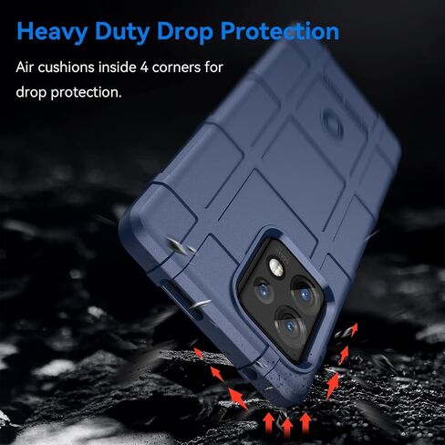 حافظة مزودة بمشبك لهاتف Motorola Edge Plus (2023)، وغطاء واقٍ ودرع متين من Nakedcellphone Special Ops التكتيكية و[سقاطة دوارة] وحافظة بمشبك حزام لهاتف Moto Edge+ 5G - أزرق داكن in Kuwait