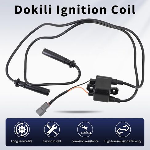 Dokili Ignition Coil 63P-82310-01-00 F6T557 Compatible with Yamaha F60 4 Stroke F150 F50 F75 F90 Kawasa.ki Ultra Motocycle in Saudi Arabia