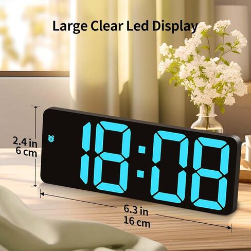 ساعات منبه رقمية صغيرة لغرف النوم، ساعة رقمية لمكتب السرير لغرفة النوم، ساعة منبه كهربائية، ساعة منبه LED للطاولة مع بطارية احتياطية تعمل بالطاقة، محمولة للسفر in Kuwait