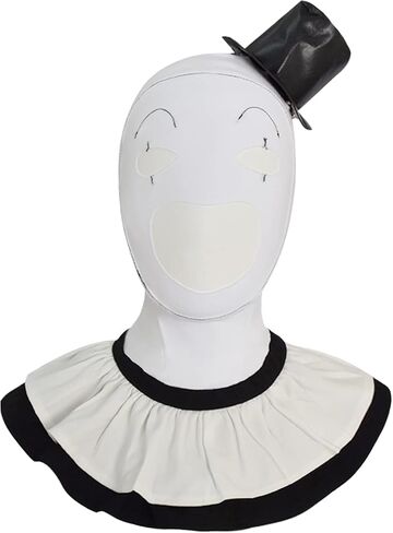 WanXiaoFeng Kids Terrifier Costume Art the Clown Mask Bloody Killer Adult Hat Accessory White Terrifier Jumpsuit Bodysuit in Saudi Arabia