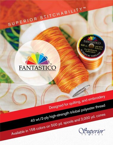 Superior Threads Fantastico 2-Ply 40-Weight High Strength Polyester Embroidery Quilting Sewing Thread - 2,000 yard Cone (#5004 Baby Quinn) in Saudi Arabia