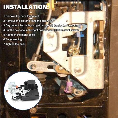 931-298 محرك مزلاج قفل الباب الخلفي متوافق مع شيفروليه تريل بليزر جي إم سي إنفوي بويك رينييه ايسوزو اسيندر أولدزموبيل برافادا ساب يستبدل # 15110511 15159269 in Kuwait