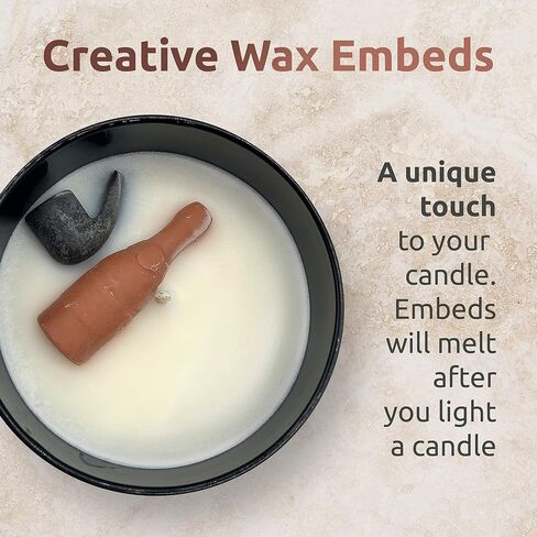 Candle for Men - Natural SoyWax Candle in Big Glass Jar - Highly Scented Candle Tobacco & Whiskey Scent | Burn Time 80 h. - Ideal for Home, Gift for Men, Husband, Father - Handmade in USA in Kuwait