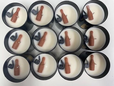 Candle for Men - Natural SoyWax Candle in Big Glass Jar - Highly Scented Candle Tobacco & Whiskey Scent | Burn Time 80 h. - Ideal for Home, Gift for Men, Husband, Father - Handmade in USA in Kuwait