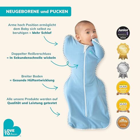 كيس نوم مهدئ ذاتيًا من Love to Dream Swaddle UP بوزن 5-8.5 رطل، نوم أفضل بشكل كبير، مناسب تمامًا لتهدئة منعكس البداية، 1.0 TOG، ستيفي ذا باني جراي، لحديثي الولادة... in Kuwait