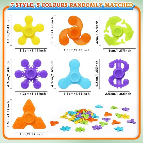 SCIONE 50 Pcs Fidget Spinners Bulk, Mini Fidget Spinner Toys for Kids Teens Adults Birthday Party Favors, Return Gifts, Halloween Goodie Bag Stuffers, Party Games, Classroom Rewards Carnival Prizes in Saudi Arabia