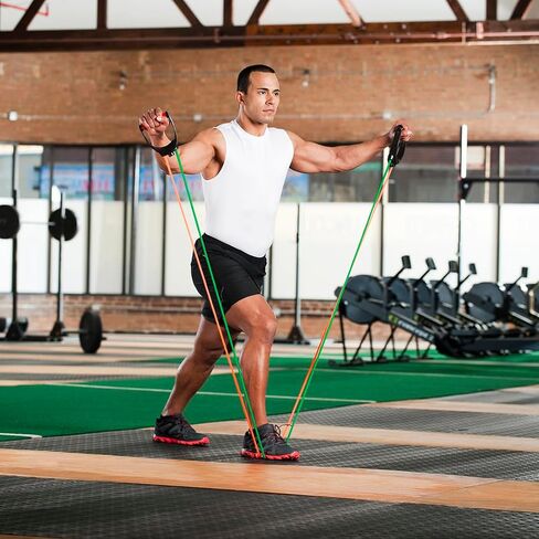 Lifeline Fitness Variable Resistance Trainer Kit - Adjustable Resistance Bands for Working Out - Home Gym Exercise Bands with Door Anchor, Carry Bag, 5ft. Bands and Triple Grip Handles in Saudi Arabia