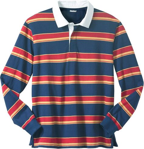 KingSize Men's Big & Tall Long-Sleeve Rugby Polo in Saudi Arabia