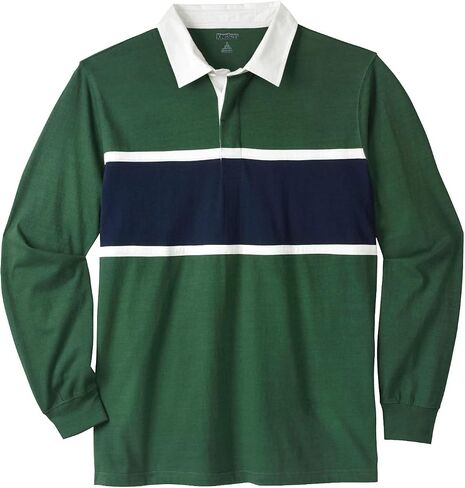 KingSize Men's Big & Tall Long-Sleeve Rugby Polo in Saudi Arabia