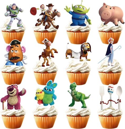 48 قطعة من أغطية الكب كيك المستوحاة من الألعاب لمستلزمات حفلات أعياد الميلاد، وحفلات الزفاف، ومفضلات الفصول الدراسية in Kuwait