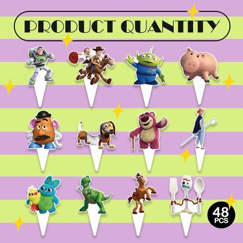 48 قطعة من أغطية الكب كيك المستوحاة من الألعاب لمستلزمات حفلات أعياد الميلاد، وحفلات الزفاف، ومفضلات الفصول الدراسية in Kuwait