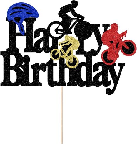 Mountain Biking Cake Topper - bike Cake Topper,bicycle Cake Topper,Sports Themed Cake Toppe Decoration，Birthday Party Cake Decoration Supplies in Saudi Arabia