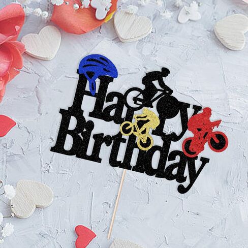 Mountain Biking Cake Topper - bike Cake Topper,bicycle Cake Topper,Sports Themed Cake Toppe Decoration，Birthday Party Cake Decoration Supplies in Saudi Arabia