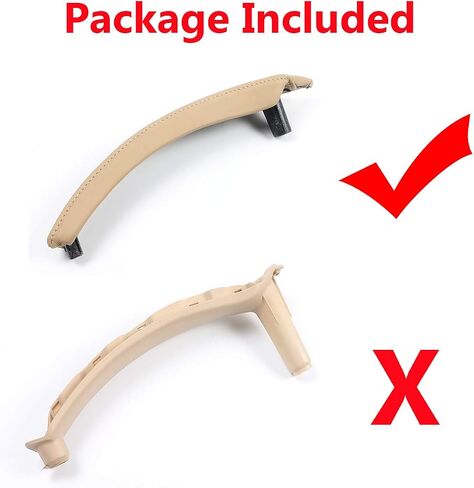 TTCR-II for BMW X5 X6 Door Handle Outer Cover, Genuine Leather Handle Outer Bracket Right Front/Right Rear Passenger Seat Door Panel Trim (Fits: BMW X5 2007-2013 and X6 2008-2014) (Beige, Right) in Saudi Arabia