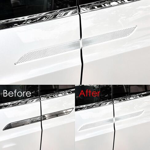 4 Pcs Door Handle Wrap Compatible with Tesla Model X (2016-2023) Accessories Car Door Handle Cover Trim Protector Sticker Decal Carbon Fiber Exterior Upgrade Modification (Black) in Saudi Arabia