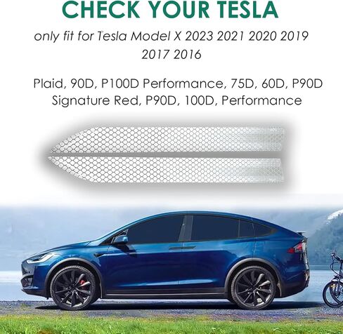 4 Pcs Door Handle Wrap Compatible with Tesla Model X (2016-2023) Accessories Car Door Handle Cover Trim Protector Sticker Decal Carbon Fiber Exterior Upgrade Modification (Black) in Saudi Arabia