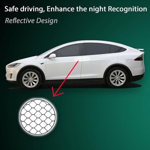 4 Pcs Door Handle Wrap Compatible with Tesla Model X (2016-2023) Accessories Car Door Handle Cover Trim Protector Sticker Decal Carbon Fiber Exterior Upgrade Modification (Black) in Saudi Arabia