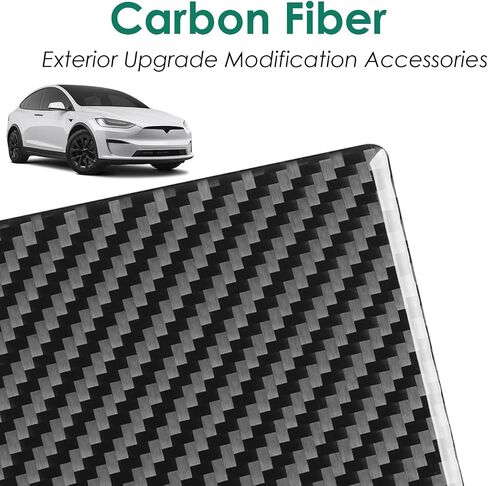4 Pcs Door Handle Wrap Compatible with Tesla Model X (2016-2023) Accessories Car Door Handle Cover Trim Protector Sticker Decal Carbon Fiber Exterior Upgrade Modification (Black) in Saudi Arabia