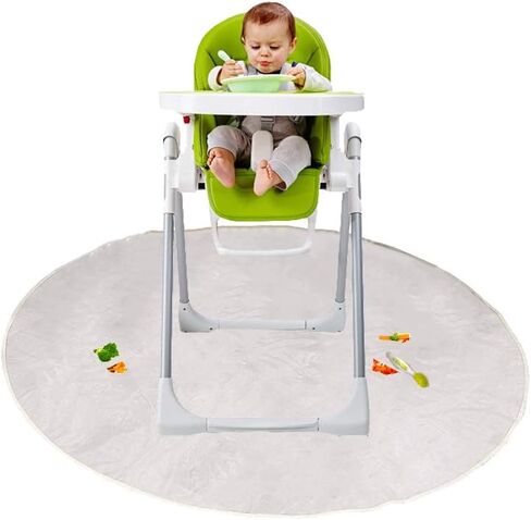 Floor Mat Plastic Splat Mat Highchair Mat for Floor, Waterproof High Chair Floor Protector, Multi-Purpose Playmat for Playing and Feeding, Clear, Round, Non Slip in Saudi Arabia