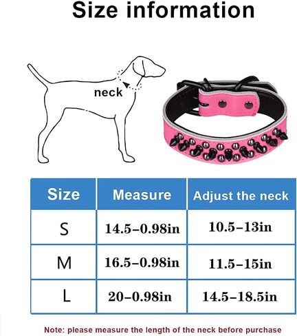 Serijoars Adjustable Genuine Leather Spiked Studded Dog Collars for Small Medium Large Pets/Pit Bull/Bulldog/Pugs/Husky (L, Green1) in Saudi Arabia