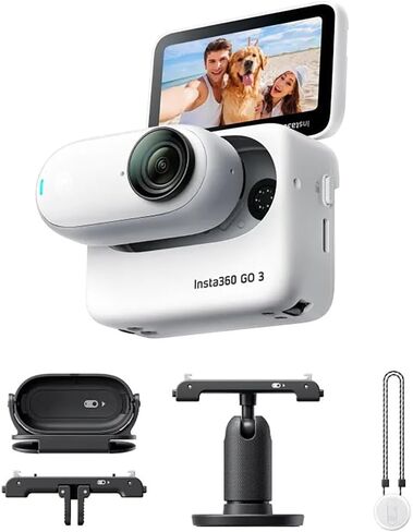 Insta360 GO 3 64GB Sport Kit 275672: حزمة كاميرا الحركة الصغيرة 2.7K مع حزمة حماية معززة لمدة 3 سنوات CPS، عصا سيلفي 3 في 1، مقبض طاقة 4000 مللي أمبير في الساعة، مجموعة عمل ديكو جير الخارجية وإضاءة حلقة لاسلكية in Saudi Arabia