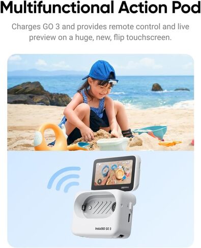 Insta360 GO 3 (64 جيجابايت) 275428: حزمة كاميرا الحركة الصغيرة 2.7K مع حزمة حماية معززة لمدة 3 سنوات CPS، وعصا سيلفي 3 في 1، ومقبض طاقة 4000 مللي أمبير في الساعة، ومجموعة عمل ديكو جير الخارجية وإضاءة حلقة لاسلكية in Saudi Arabia