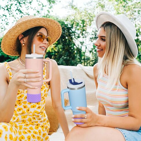 Bottle/Tumbler Boot, Compatible with Hydro Flask/Stanley and Others, Anti-Slip Bottom Silicone Sleeve Cover with Checkered Texture, Fits 12-40 oz Water Bottle & Regular Tumbler in Saudi Arabia