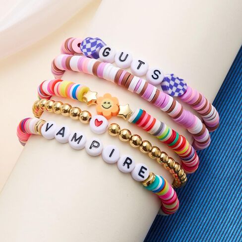 مجموعة هدايا سوار المغني، مجموعة أساور صداقة مستوحاة يدويًا من محبي الموسيقى، مجموعة حقيبة مكياج، مجموعة أساور مستوحاة من ألبوم Guts Sour، هدايا لعشاق الموسيقى in Kuwait