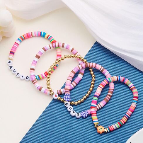 مجموعة هدايا سوار المغني، مجموعة أساور صداقة مستوحاة يدويًا من محبي الموسيقى، مجموعة حقيبة مكياج، مجموعة أساور مستوحاة من ألبوم Guts Sour، هدايا لعشاق الموسيقى in Kuwait