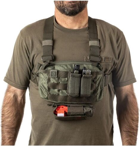 5.11 Tactical Skyweight Survival Chest Pack - 2-Liter Capacity, Adjustable Harness, Ambidextrous CCW Compartment - Sage Green, 1 SZ, Style 56769 in Saudi Arabia