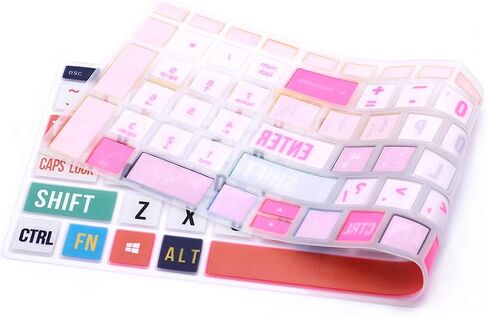 HRH English Keyboard Cover for HP Envy & Pavilion 15/17 Laptop,Rainbow Font in Saudi Arabia