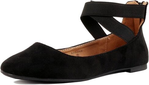Women's Classic Ballerina Flats with Elastic Crossing Ankle Straps Ballet Flat Yoga Flat Shoes Slip On Loafers in Saudi Arabia