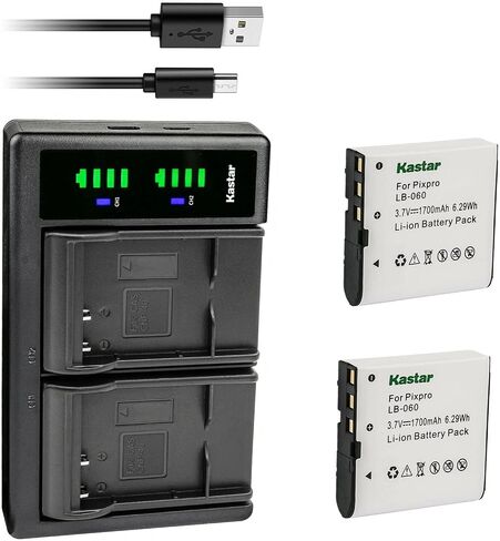 Kastar LTD2 USB Battery Charger Replacement for VJIANGER 4K Digital Camera, 4K Wifi Digital Camera, 1080P Camcorder, 1080P Video Camera, VJIANGER 4K 48MP Vlogging Camera for YouTube in Saudi Arabia
