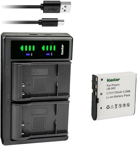 Kastar LTD2 USB Battery Charger Replacement for VJIANGER 4K Digital Camera, 4K Wifi Digital Camera, 1080P Camcorder, 1080P Video Camera, VJIANGER 4K 48MP Vlogging Camera for YouTube in Saudi Arabia