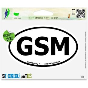 Great Smoky Mountains National Park Oval Vinyl Car Bumper Window Sticker 3" x 2"