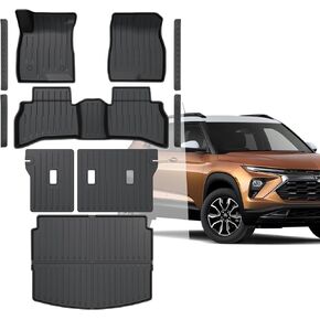 10PCS Floor Mats for 2021-2025 Chevy Trailblazer (AWD ONLY) Full Sets All Weather Cargo Mat with Backrest Protectors for Chevrolet Trailblazer Accessories Door Sill Protectors