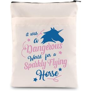 MEIKIUP Keeper of The Lost Sylveny Inspired Gift Book Sleeve with Zipper KOTLC Gift Bookish Gift Reader Gift Book Covers for Paperbacks (Flying Horse BS)
