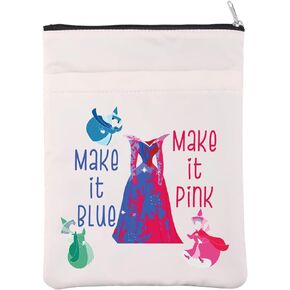 Sleeping Princess Inspired Book Sleeve Princess Merchandise Book Cover Good Fairies Gift Make It Pink Make It Blue Gift Fairytale Cartoon Gift for Fans (MakeItPinkBlue BS)