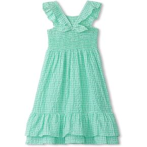 Hatley Girls Tall Gingham Seersucker Smocked Dress (Toddler/Little Big Kid)