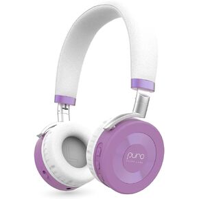 Puro Sound Labs JuniorJam Plus Volume Limiting Headphones for Kids, Safer Audio to Protect Hearing- Adjustable Bluetooth Headphones for Tablets, Smartphones, PCs- 22-Hour Battery Life (Purple)