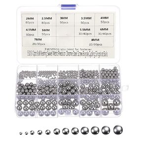 550pcs Swivel Metric Precision Chrome Steel Bearing Balls Bicycle Cycling Slingshot Balls Replacement Assortment Kit